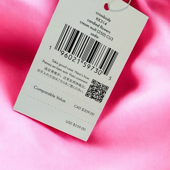 Kate Spade Pink and White Crossbody Bag NWT Sadie Small - Picture 4 of 7